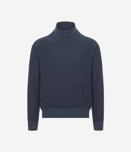 Brioni Half-Zip Mock Neck Sweater