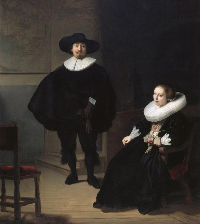 A-lady-and-gentleman-in-black-by-Rembrandt
