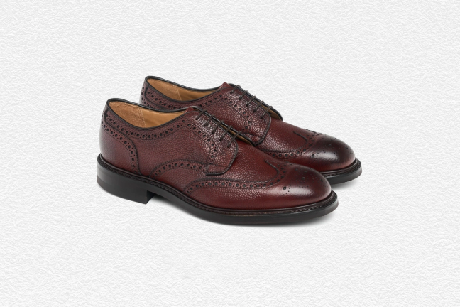 Cheaney Bexhill Wingcap Derby Brogue in Burgundy Grain Leather