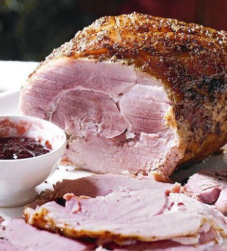 sliced Easter ham gammon