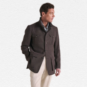 New & Lingwood Brown Linen Safari Jacket