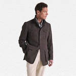 New & Lingwood Brown Linen Safari Jacket