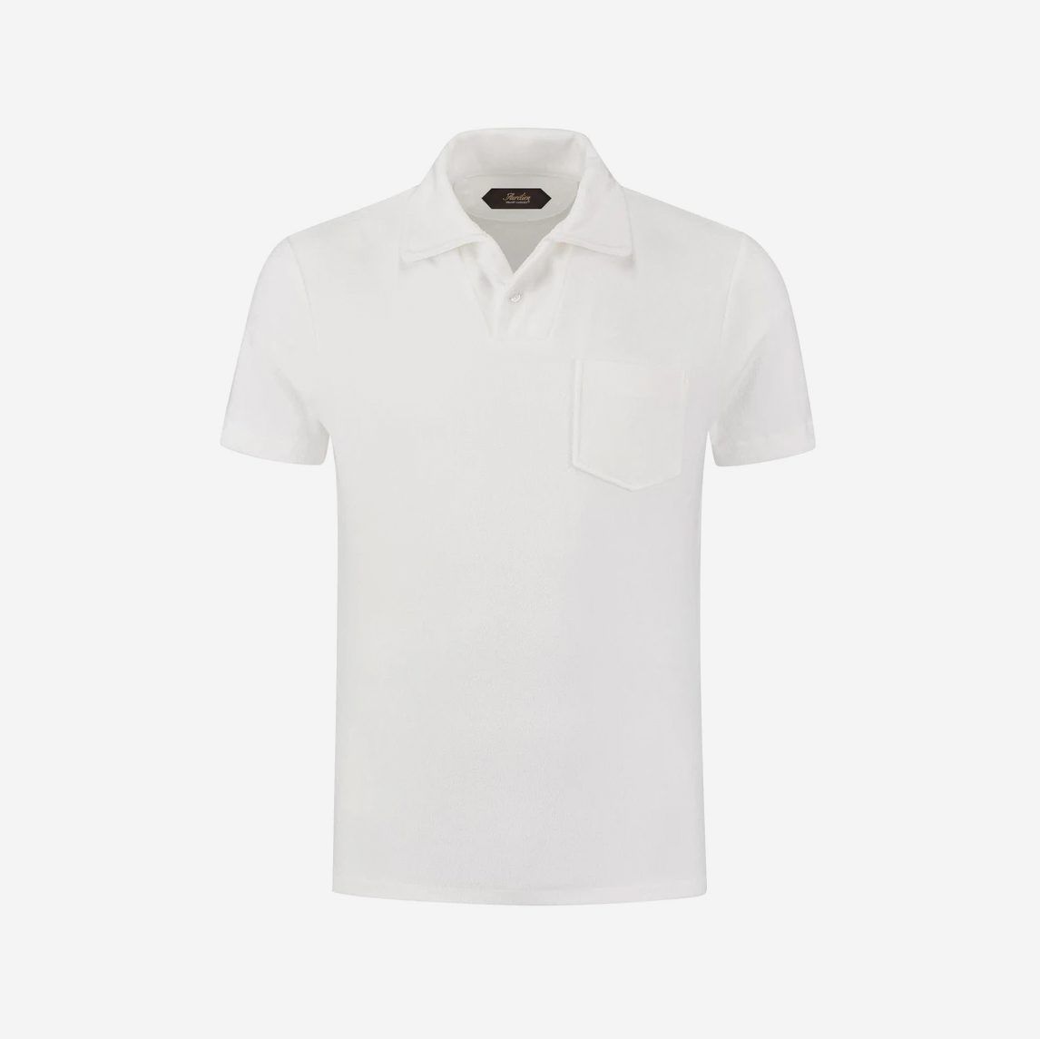 Aurélien White Terry Towelling Polo