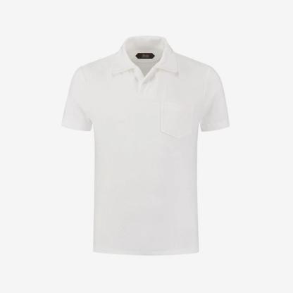 Aurélien White Terry Towelling Polo