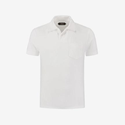 Aurélien White Terry Towelling Polo