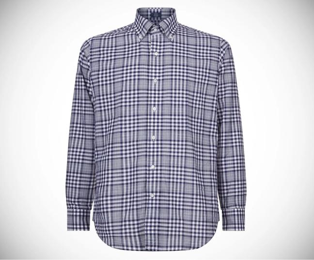 Peter Millar philosopher's plaid check button down shirt