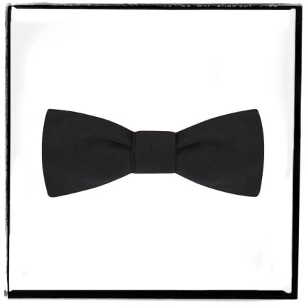 Turnbull & Asser Black Silk Bow Tie