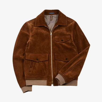 Drake's suede jacket