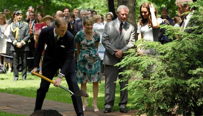 Prince William planting a tree