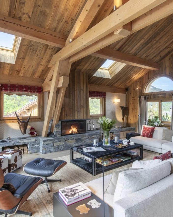 Living room at Chalet Mont Tremblant