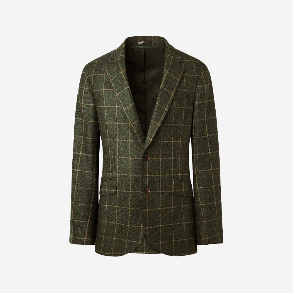 Hackett Windowpane Check Blazer