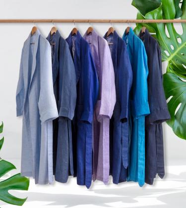 The latest Emma Willis linen collection is very new and very blue