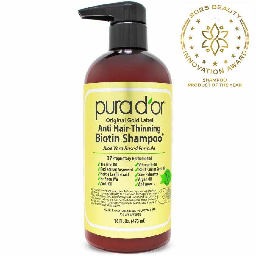 PURA D'OR Original Gold Label Anti-Haarausfall-Shampoo mit Biotin