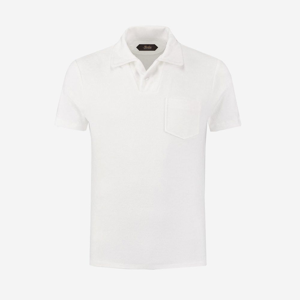 Aurélien White Terry Towelling Shirt