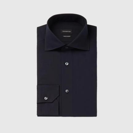 Ermenegildo Zegna Navy Cotton Shirt