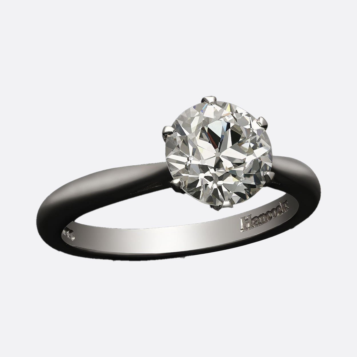 Hancocks 1.35ct Old European Cut Diamond Solitaire Platinum Ring