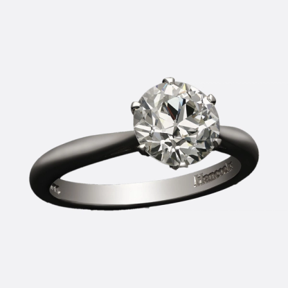 Hancocks 1.35ct Old European Cut Diamond Solitaire Platinum Ring