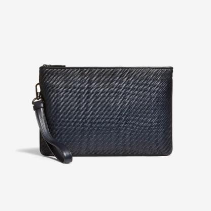 Pelle Tessuta Blue Targa S Bag