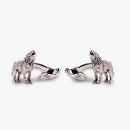 Patrick Mavros Silver Wolf Cufflinks