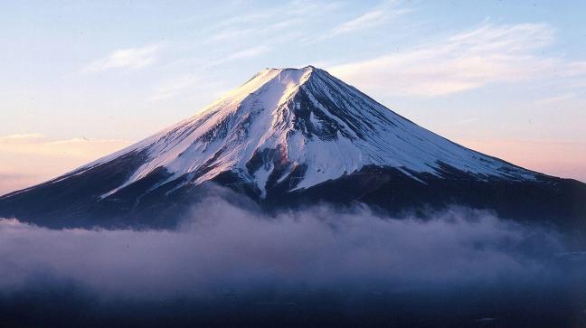 Mt Fuji Japan at dusk