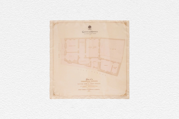 Farley Archive Savile Row Floor Plan Pocket Square
