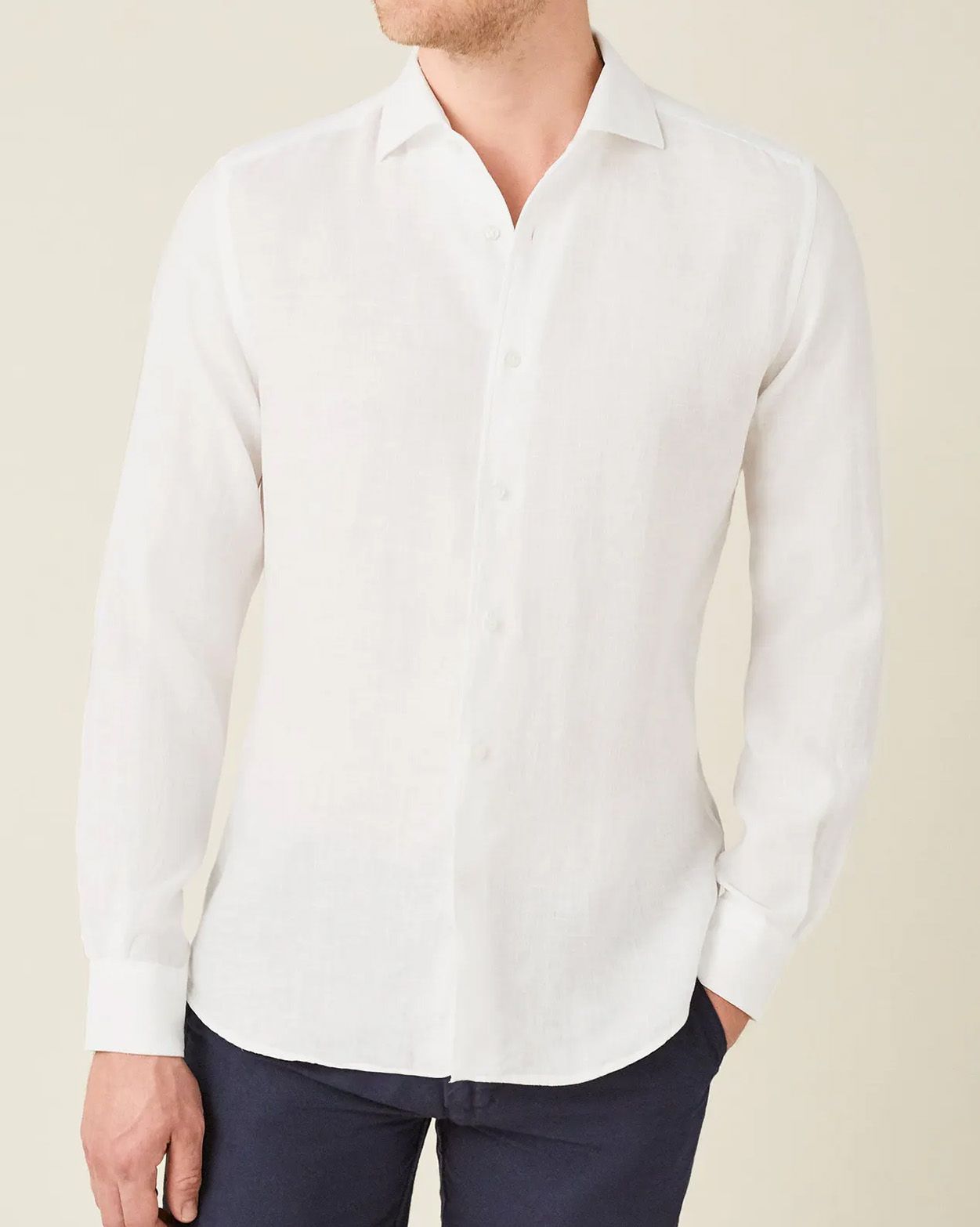White linen Portofino shirt