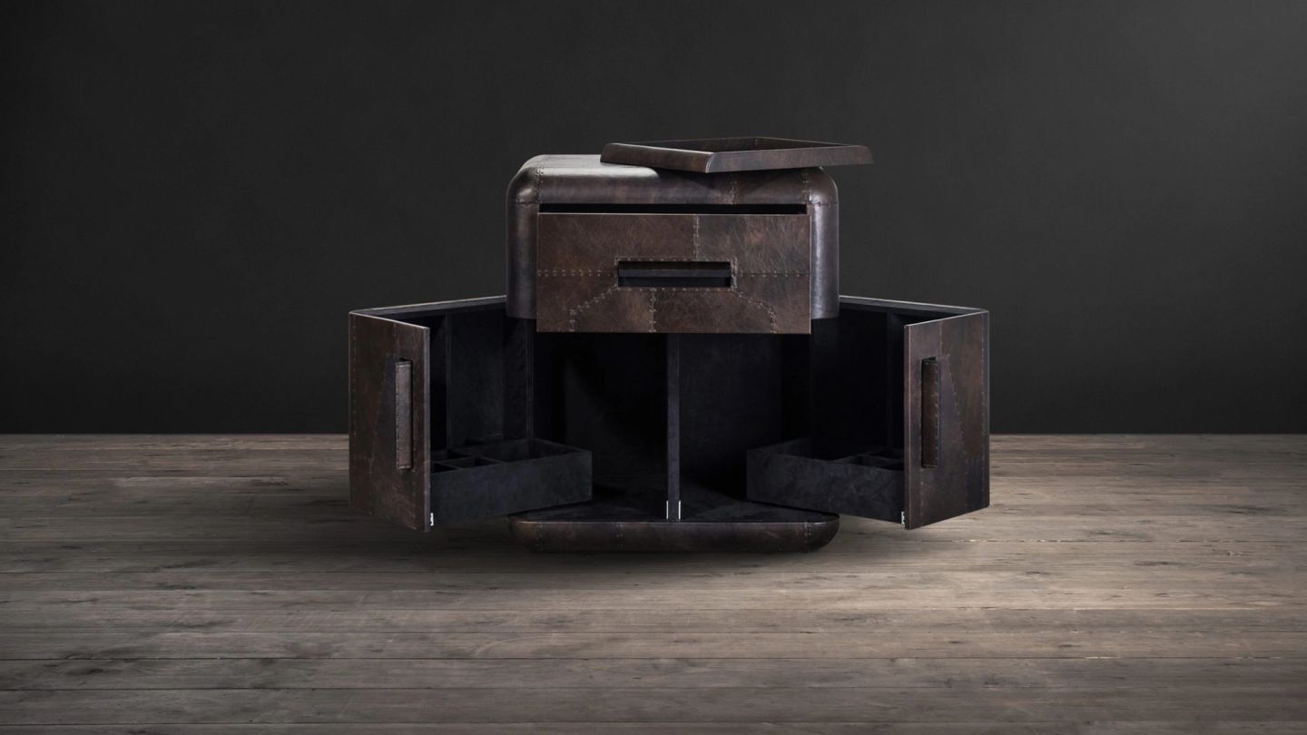 Win a leather home bar worth almost £4,000 — and enough bottles to fill it