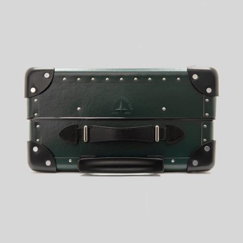 Top down angle of the Slowear and Globe Trotter collaboration Cabin Trolley bag