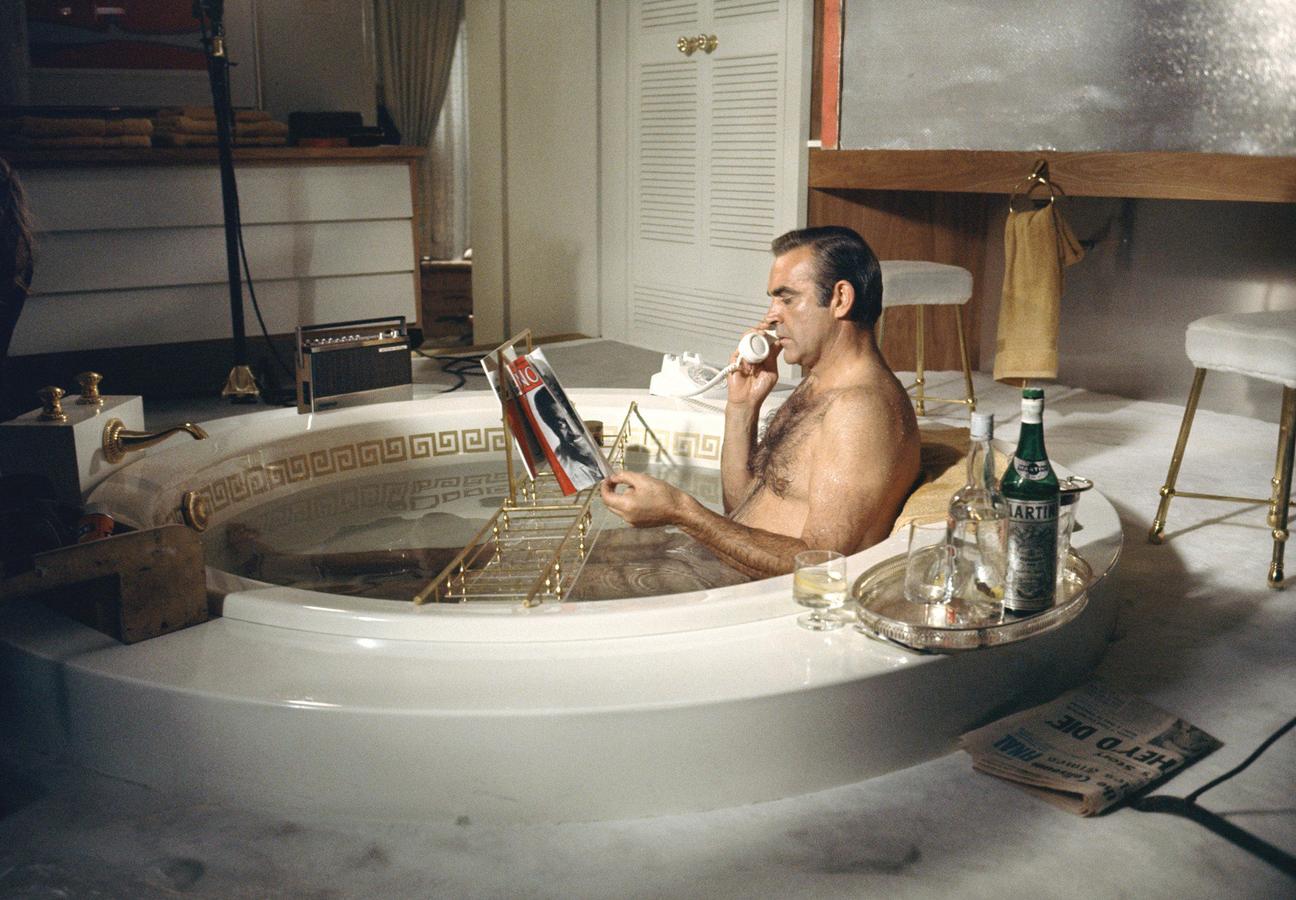 james bond grooming sean connery bath diamonds are forever