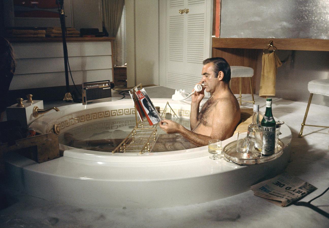 james bond grooming sean connery bath diamonds are forever