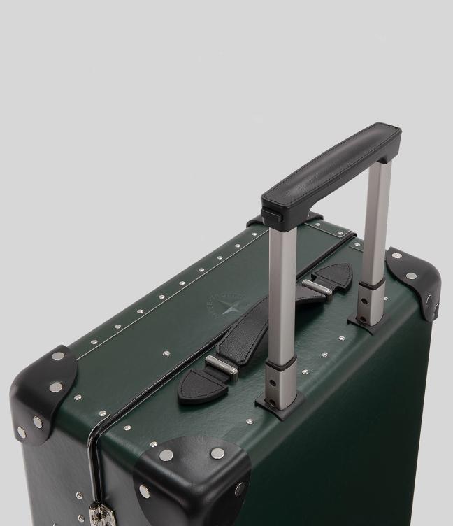 Extendable trolley handle of the Slowear and Globe Trotter collaboration Cabin Trolley bag