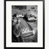 Enzo Ferrari At His Factory Framed Print