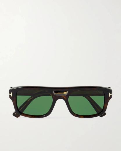Navigator Aviator-Style Tortoiseshell Acetate Sunglasses