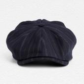 Huntsman Savile Row Navy Stripe 1919 Wool Cap