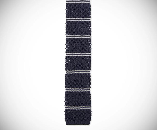 Corneliani stripe silk knitted tie