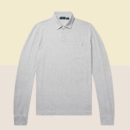 Incotex Slim-Fit Mélange Cotton-Jersey Polo Shirt