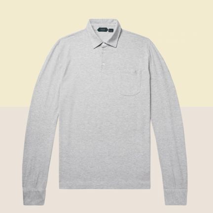 Incotex Slim-Fit Mélange Cotton-Jersey Polo Shirt