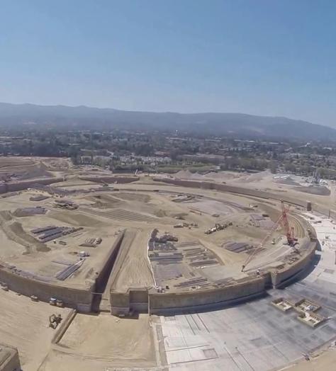 Apple’s secretive ‘Campus 2’ seen from drone, looks like a spaceship