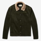 Oliver Spencer Shearling-Trimmed Corduroy Jacket