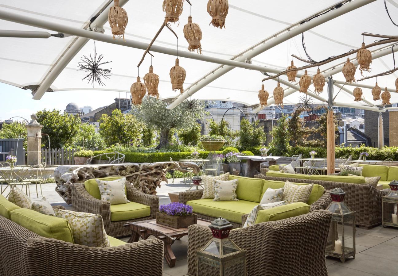Ham Yard Hotel roof terrace