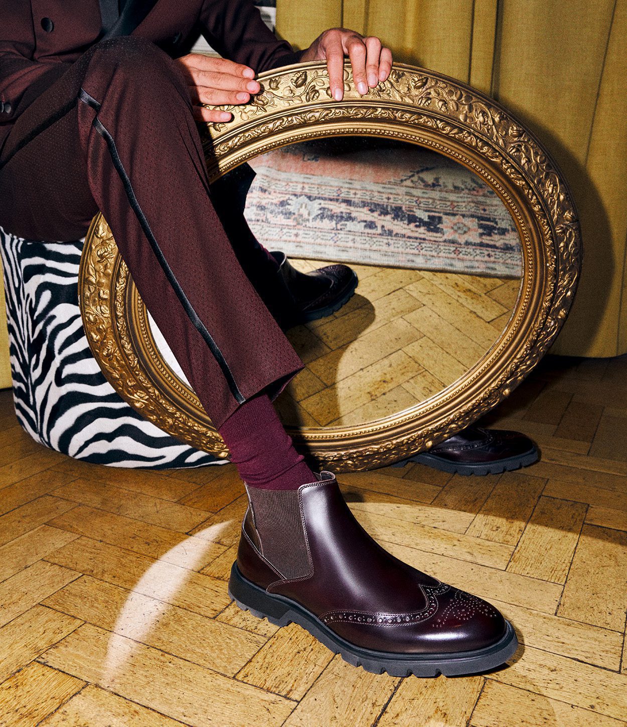 Brogue dealer hotsell boots oxblood