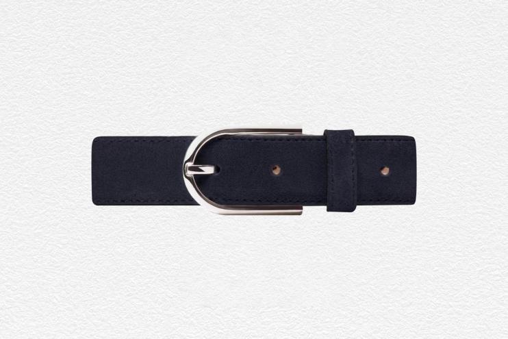 Navy Suede Belt