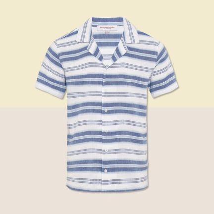 Orlebar Brown Travis Mazanine Port Stripe Resort Shirt