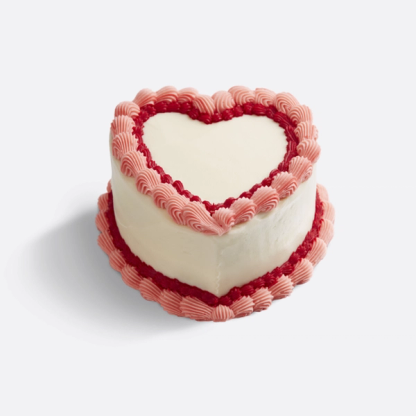 Hummingbird Bakery Blush Frill Heart Cake