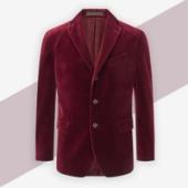 New & Lingwood Burgundy Velvet Jacket