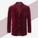 New & Lingwood Burgundy Velvet Jacket