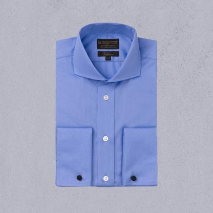 New & Lingwood Poplin Cutaway Collar Shirt