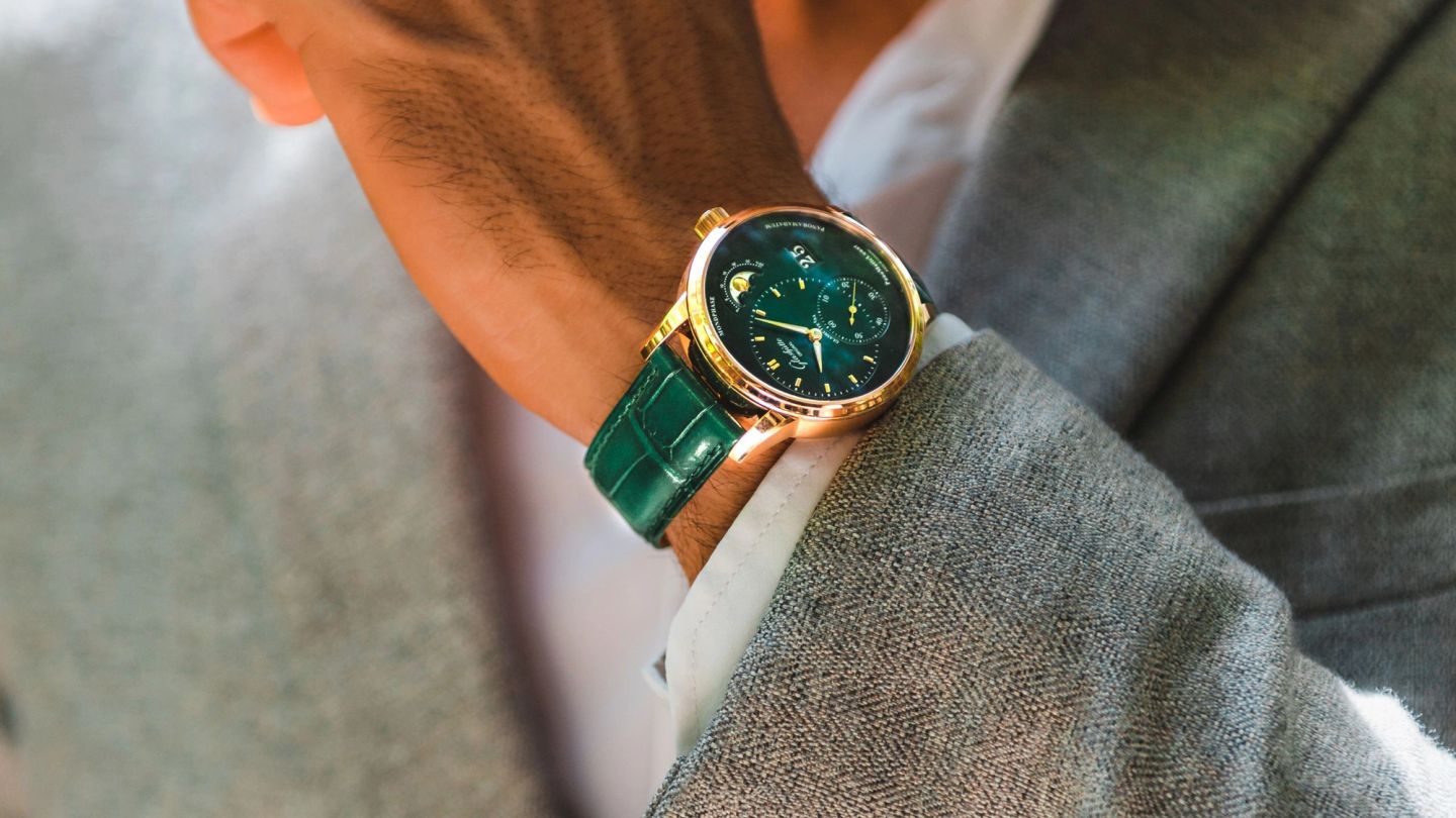 Glashütte Original’s PanoMaticLunar gets the green treatment