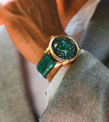 Glashütte Original’s PanoMaticLunar gets the green treatment