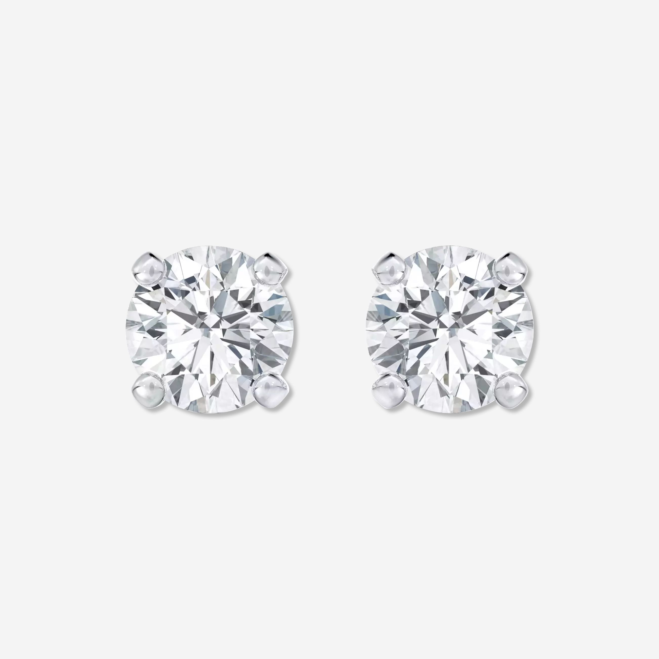 De Beers Classic Round Brilliant Diamond Studs